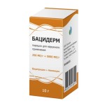 Бацидерм, порошок для наружного применения 250 МЕ/г+5000 МЕ/г 10 г